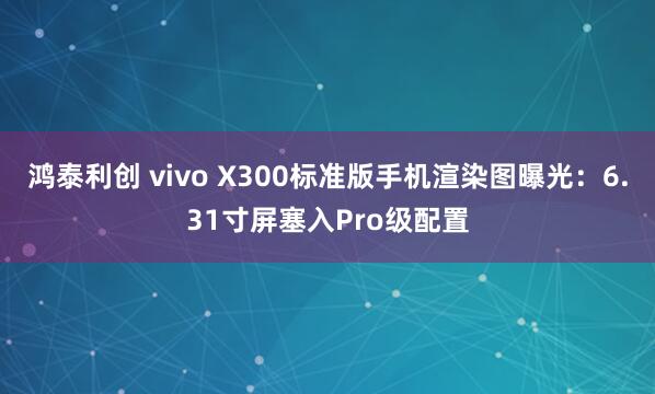 鸿泰利创 vivo X300标准版手机渲染图曝光：6.31寸屏塞入Pro级配置